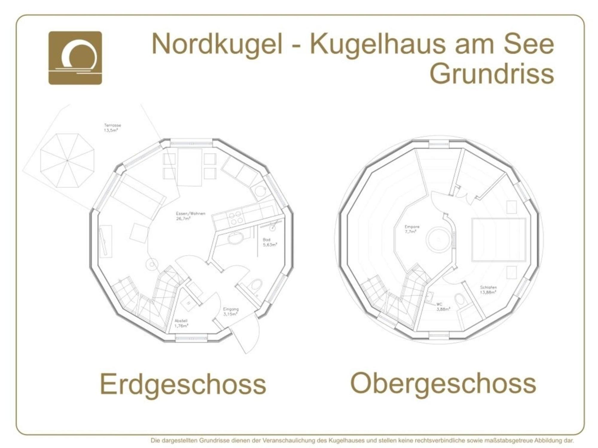 Nordkugel - Kugelhaus Am See Penzlin エクステリア 写真